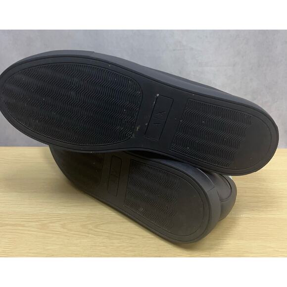 Armani Exchange Emporio Armani Low Top Lace Up Sneaker Navy Blue Mens Size 10 - Picture 9 of 12